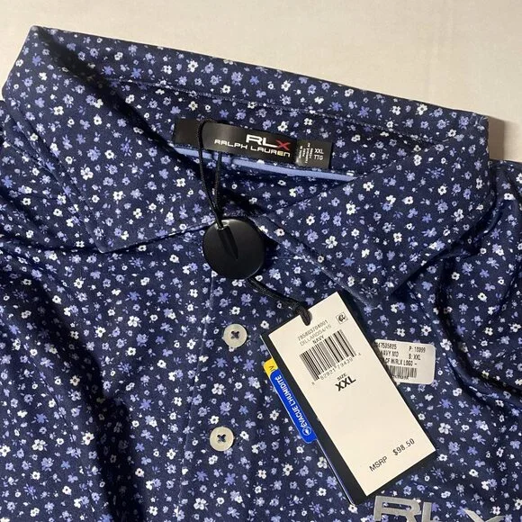 RLX RALPH LAUREN POLO SHIRT GOLF FLORAL PATTERN - Picture 3 of 5